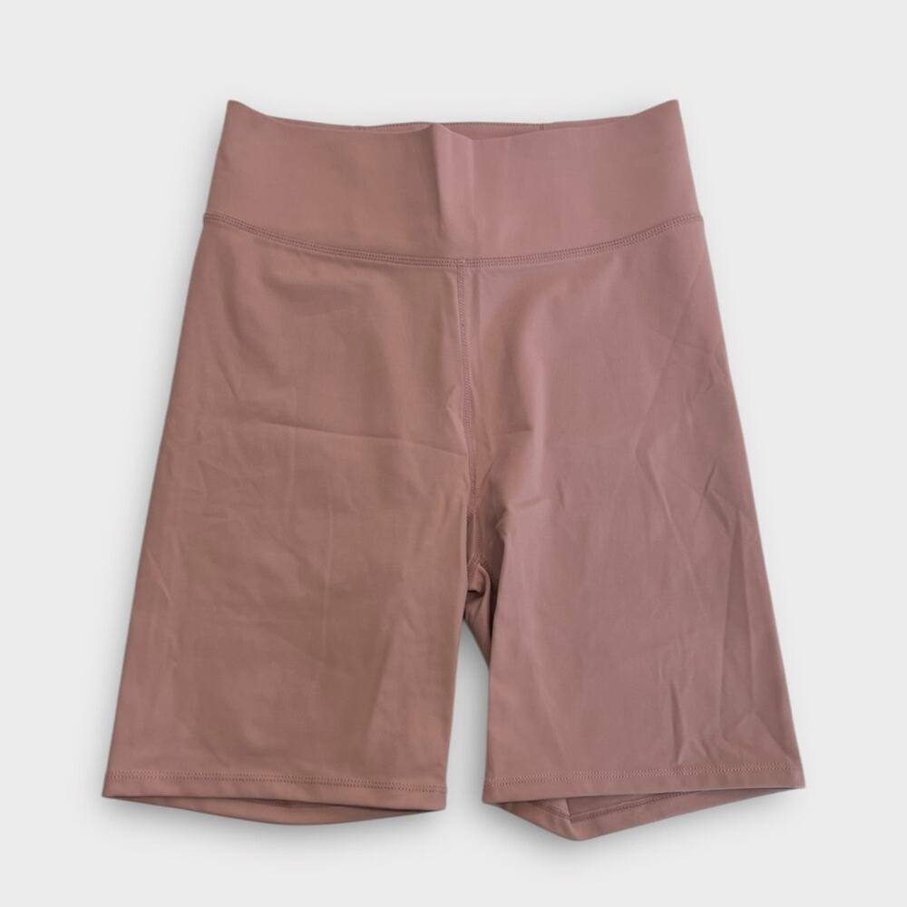 Madewell MWL Form High-Rise 7" Biker Shorts in Smoky Lilac Size Medium - Picture 2 of 8